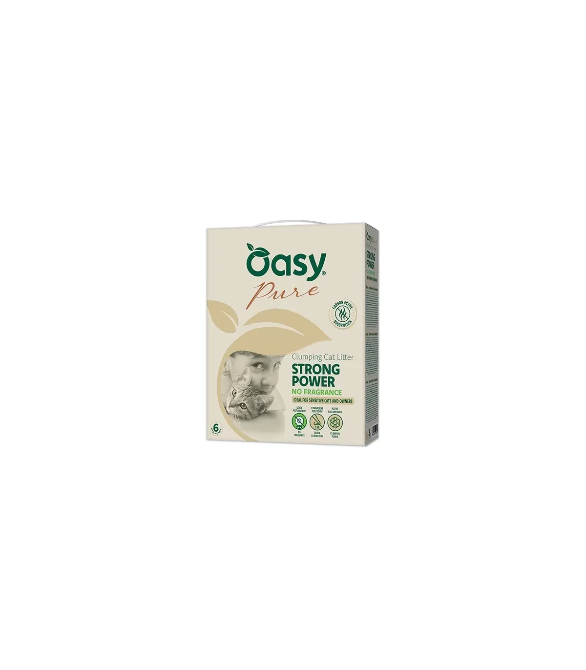 Oasy Pure Strong Power Mineral Litter No Fragrance 6 Lt