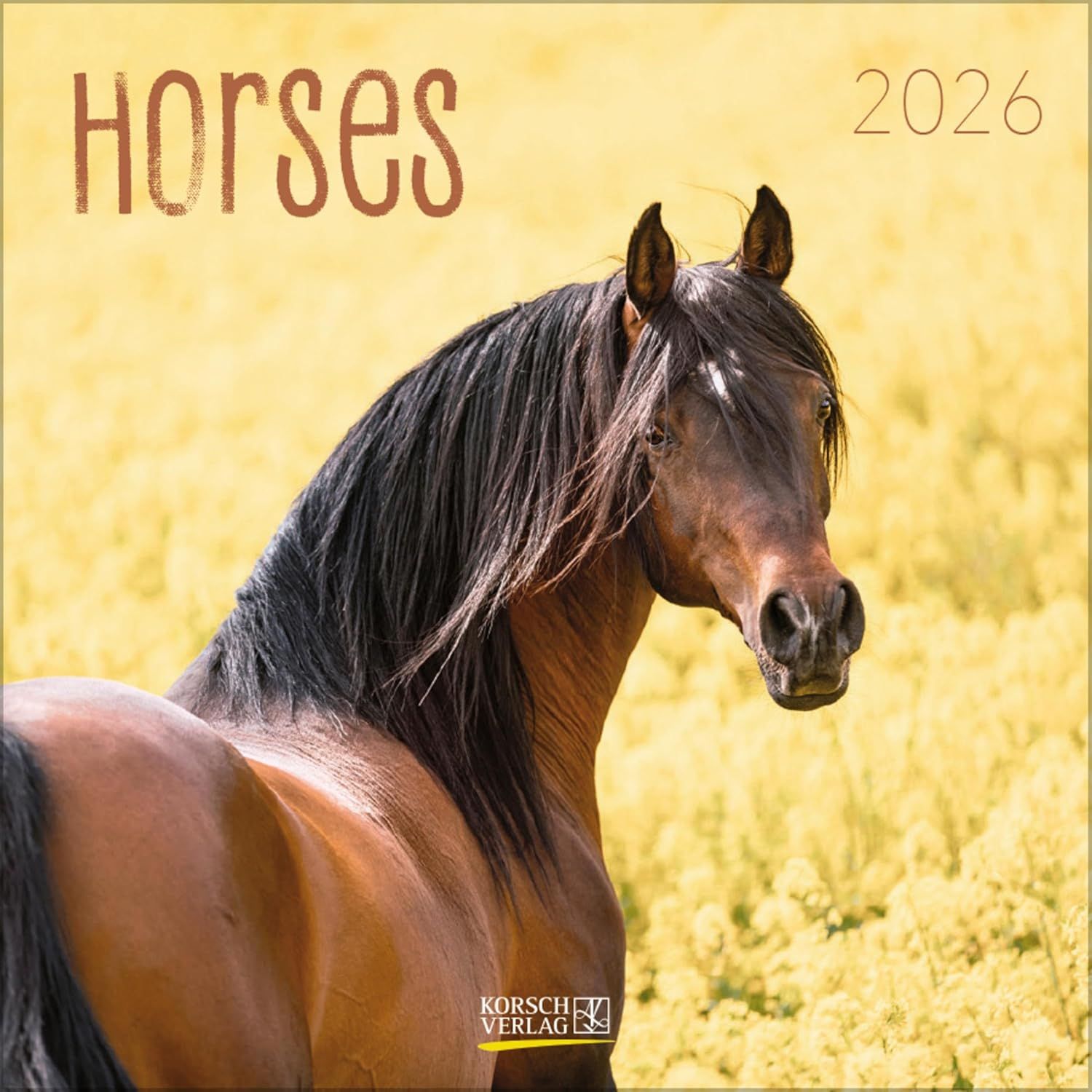 2026 Horses CALENDAR 30 X 30 CM wall