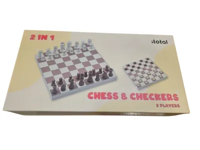 ITotal - 2-in-1 Chess and Checkers Set