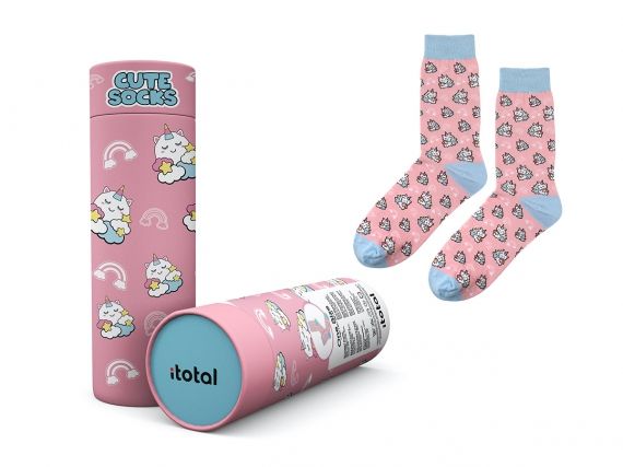 ITotal - Colorful Socks in a Gift Tube - Unicorn