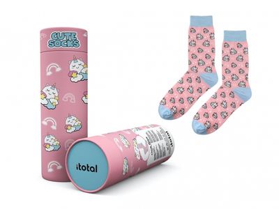 ITotal - Colorful Socks in a Gift Tube - Unicorn