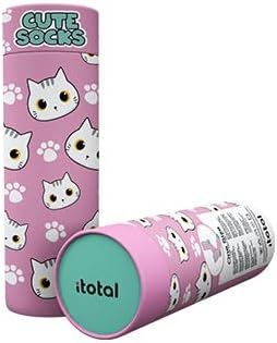 ITotal - Colorful Socks in a Gift Tube - White Cat