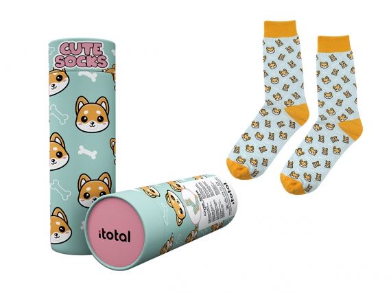 ITotal - Colorful Socks in a Gift Tube - Shiba