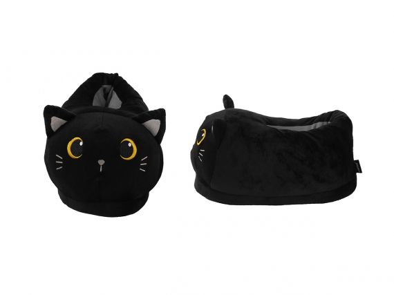 ITotal - Plush Slippers - Black Cat