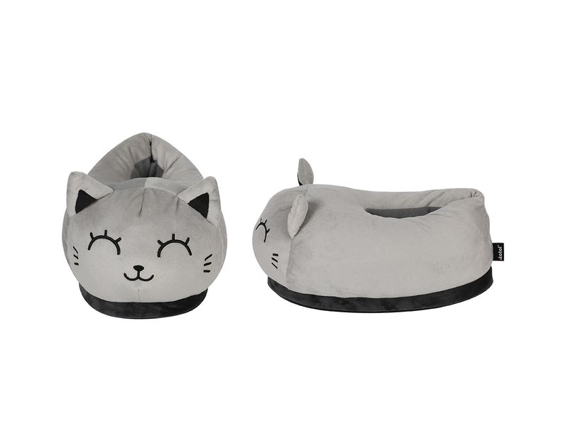 ITotal - Plush Slippers - Grey Cat