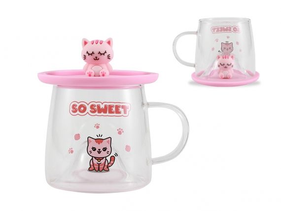 ITotal - Charmy Glass - Pink Cat