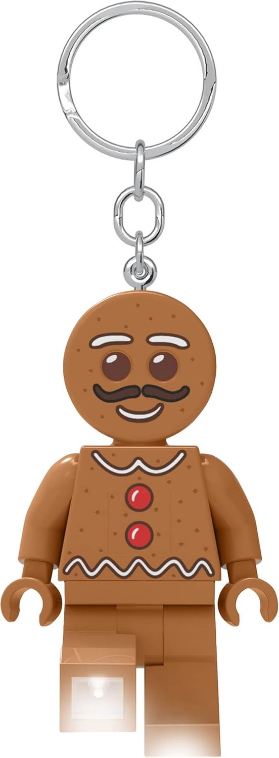 Keychain with Led Lego - Gingerbread Man