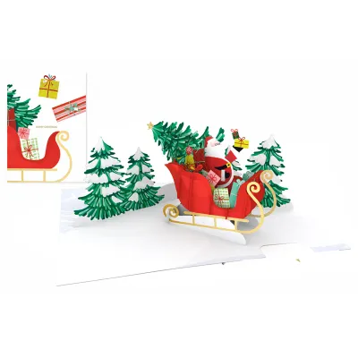 Origami Christmas Greeting Card - Santa Claus
