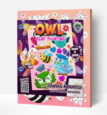 Clay Painting - Little Owls - Splatplanet