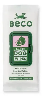 BECO Bamboo Wipes - 100% Compostable 80 Pieces Coconut Scented