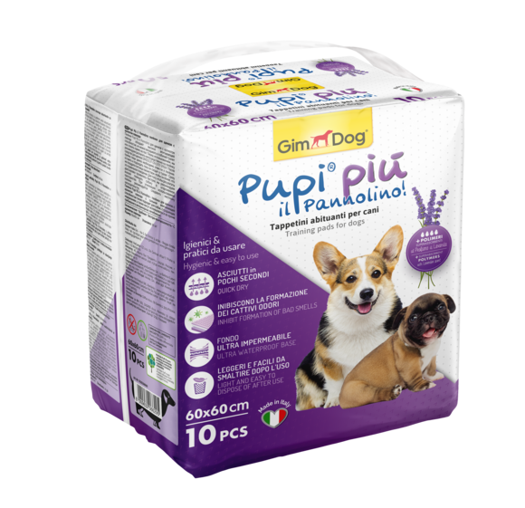 Gimborn Absorbent Mats - PUPI PIU' WITH LAVENDER 60X60 - 10PZ