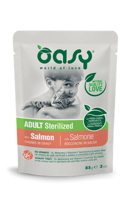 Oasy Chunks In Sauce - Adult Sterilized With Salmon 85 gr