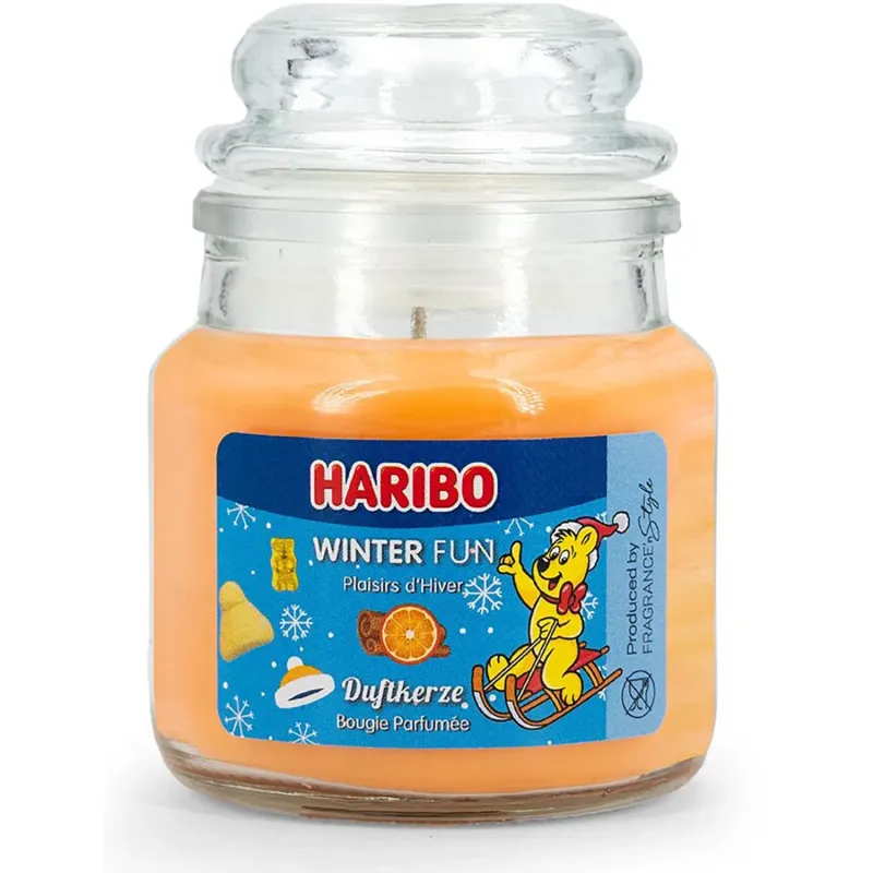 Haribo Christmas scented glass candle Winter Fun orange cinnamon 85 g