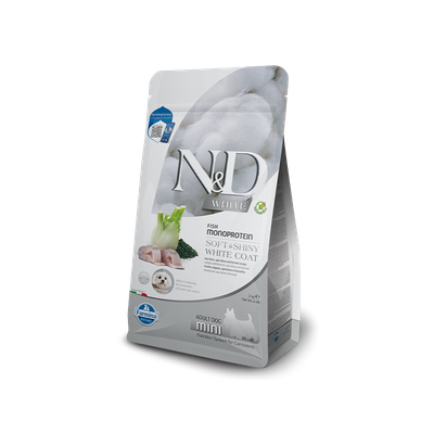 Farmina N&amp;D Withe Dog Sea Bass, Fennel And Spirulina 2 Kg Adult Mini