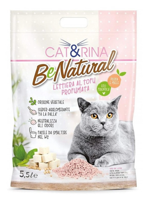 Cat&amp;Rina Benatural Tofu Litter Scented Peach And Honey 5.5 L