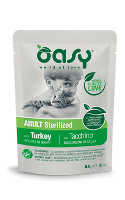 Oasy Chunks In Sauce - Adult Sterilized With Turkey 85 gr