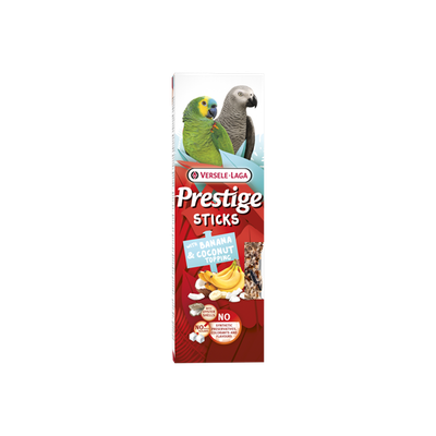 Stick with banana and coconut for large parakeets and parrots - 2 Pieces of 70gr