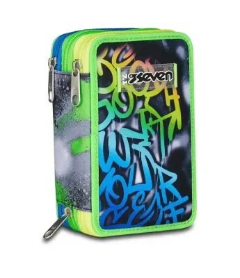 Pencil Case Seven 3 Zip - Sprint Paint Boy