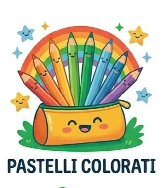 Colored crayons
