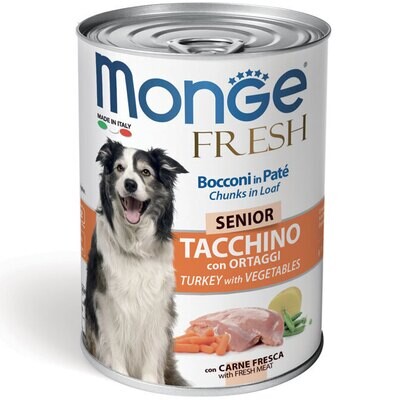 Monge Fresh Senior Turkey With Vegetables - Dog - Can 0.4 Kg