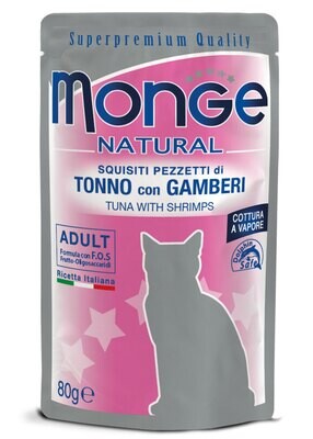 Monge Natural Thunfisch mit Garnelen - Katze 80gr