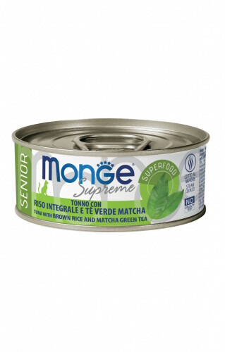 Monge Supreme Senior Tuna, Rice and Matcha Tea - Can Cat 80gr