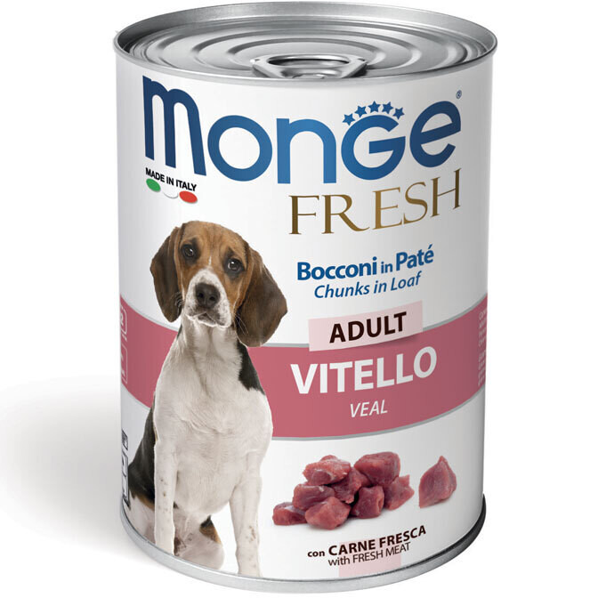 Monge Fresh Chunks Calf - Wet Dog 0,4 Kg