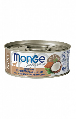 Monge Supreme Adult Tuna Rice Coconut Gr.80 - Can Cat 80gr