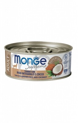 Monge Supreme Adult Tuna Rice Coconut Gr.80 - Can Cat 80gr