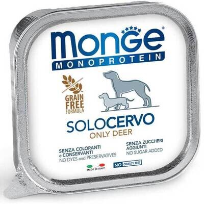 Monge Monoproteico 100% Só Veado - Cão - Bandeja 0,15 kg