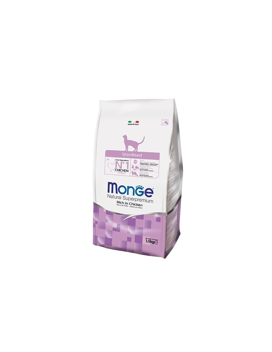 Sterilized Chicken - Monge Natural Superpremium Dry Cat 10 Kg