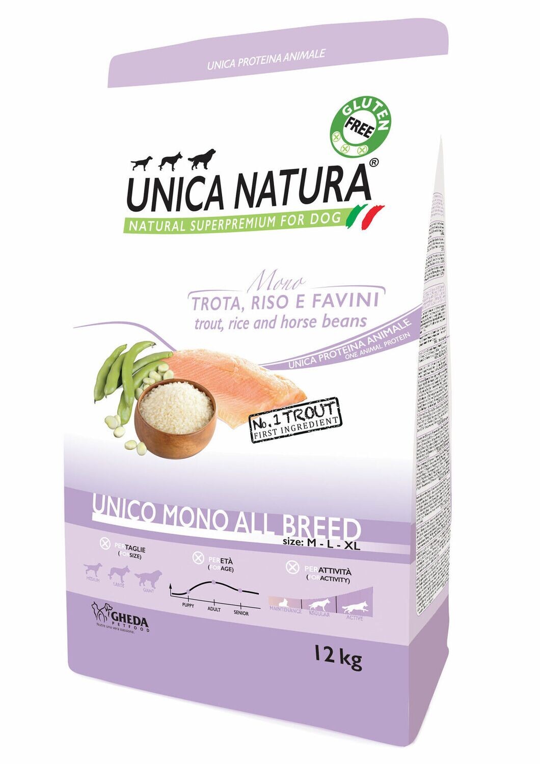 Gheda - Unica Natura All Breed Mono Dry - Trout 2.5kg
