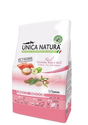Gheda - Unica Natura Dry - Indoor Saumon, Riz et Pomme 350g