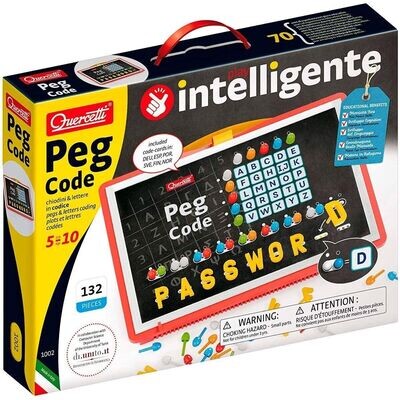 Quercetti 1002 Peg Code Pegs and Letters Coding For Children