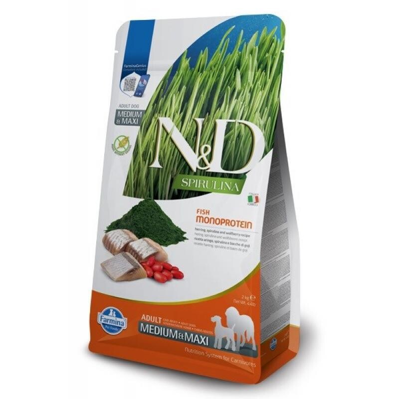 Farmina N&amp;D Spirulina Herring Adult Medium/Maxi 2 kg