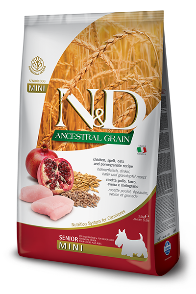 Farmina N&amp;D Ancestral Grain Chicken &amp; Pomegranate Senior Mini 2.5 kg