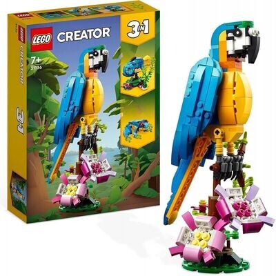 LEGO 31136 Creator Exotic Parrot, 3 in 1 Set