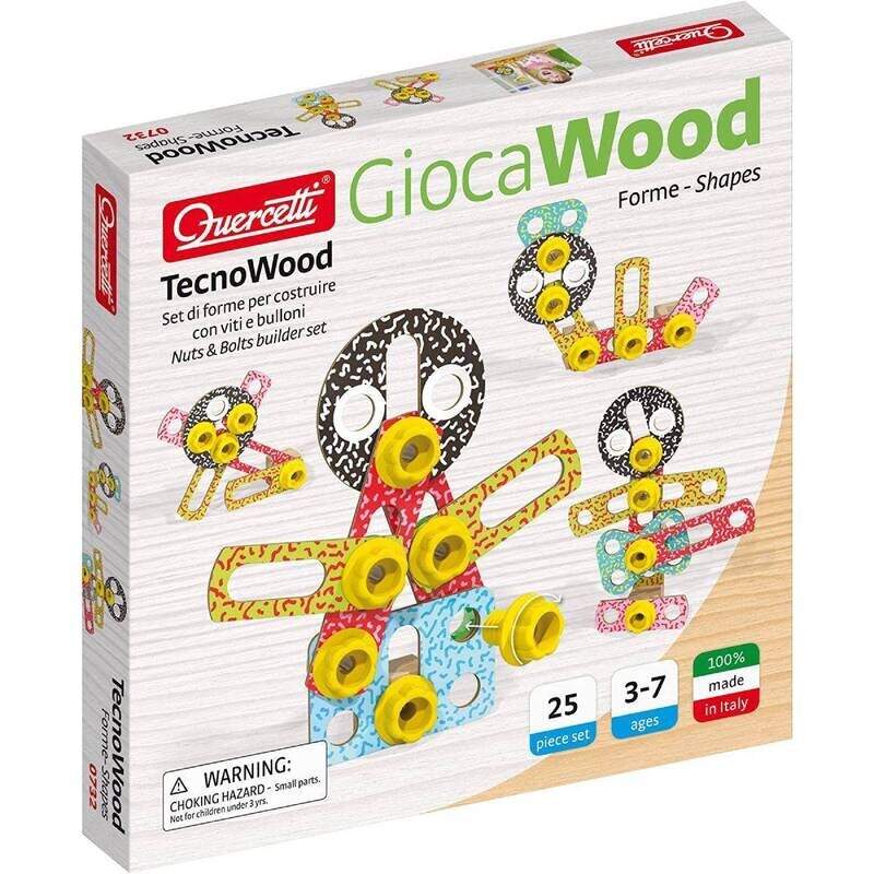 Quercetti Tecno Wood Set Of Shapes 0732