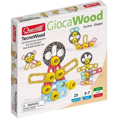 Quercetti Tecno Wood Set Of Shapes 0732