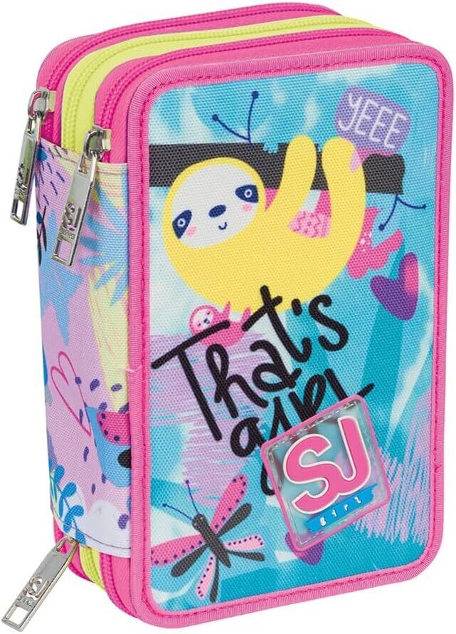 SJ Gang School Pencil Case 3 Zips - CLACK IT GIRL