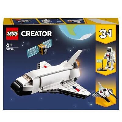 LEGO Creator 31134 Space Shuttle, 3-in-1 Set with Astronaut and Spaceship