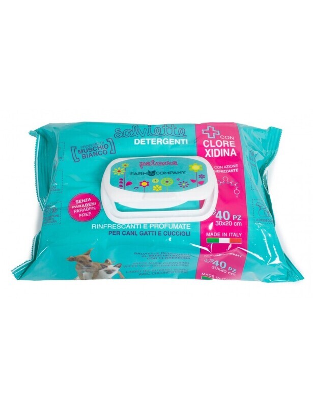 Farm Company Wet Wipes White Musk and Chlorhexidine 40pz