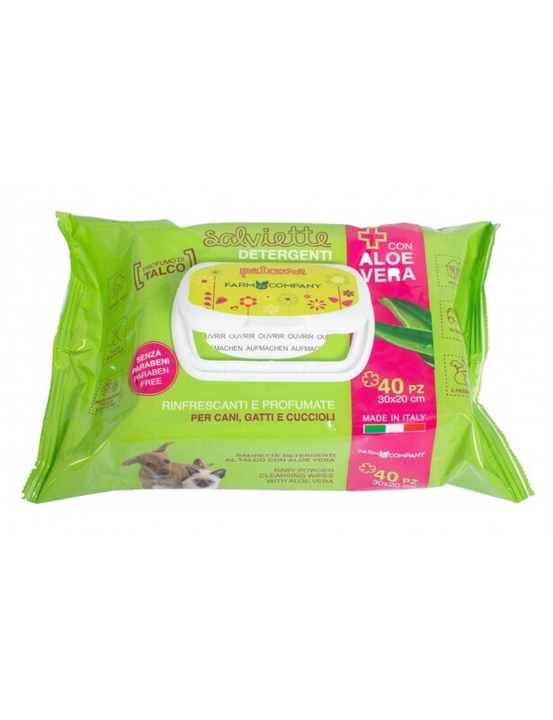 Farm Company Aloe Vera and Talcum Powder Wet Wipes 40pcs