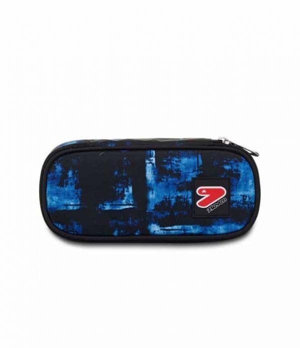 Pencil Case Seven Round Plus Check Tye and Dye