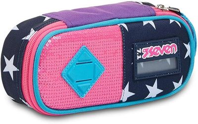 Seven ROUND PLUS Pencil Case - PINKING BLUE