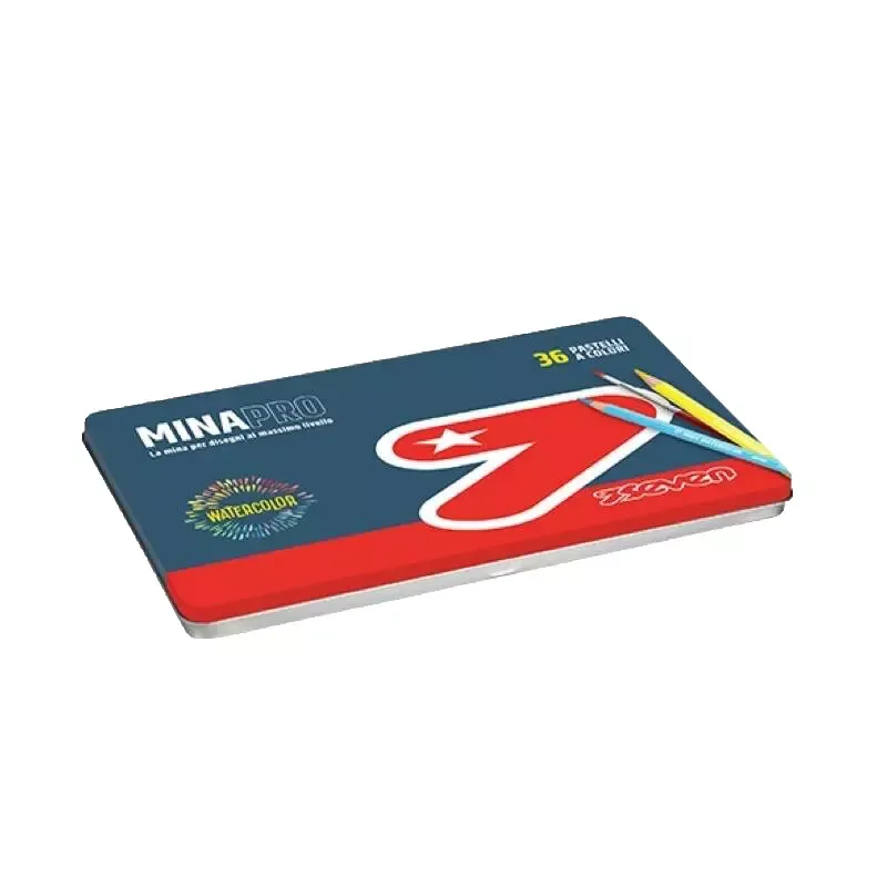 Seven Mina Pro Watercolor Crayons 36 Colors Metal Box