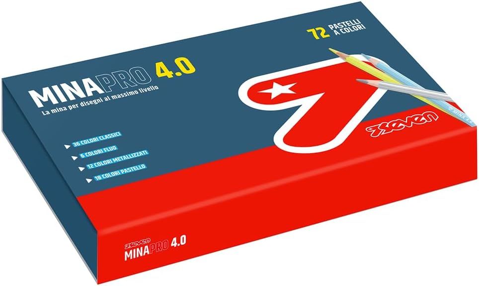 Seven Minapro 4.0 Colored Pencils, Box of 72