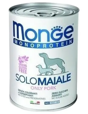 Monge Monoproteisch 100% Nur Schwein - Hund - Dose 400gr