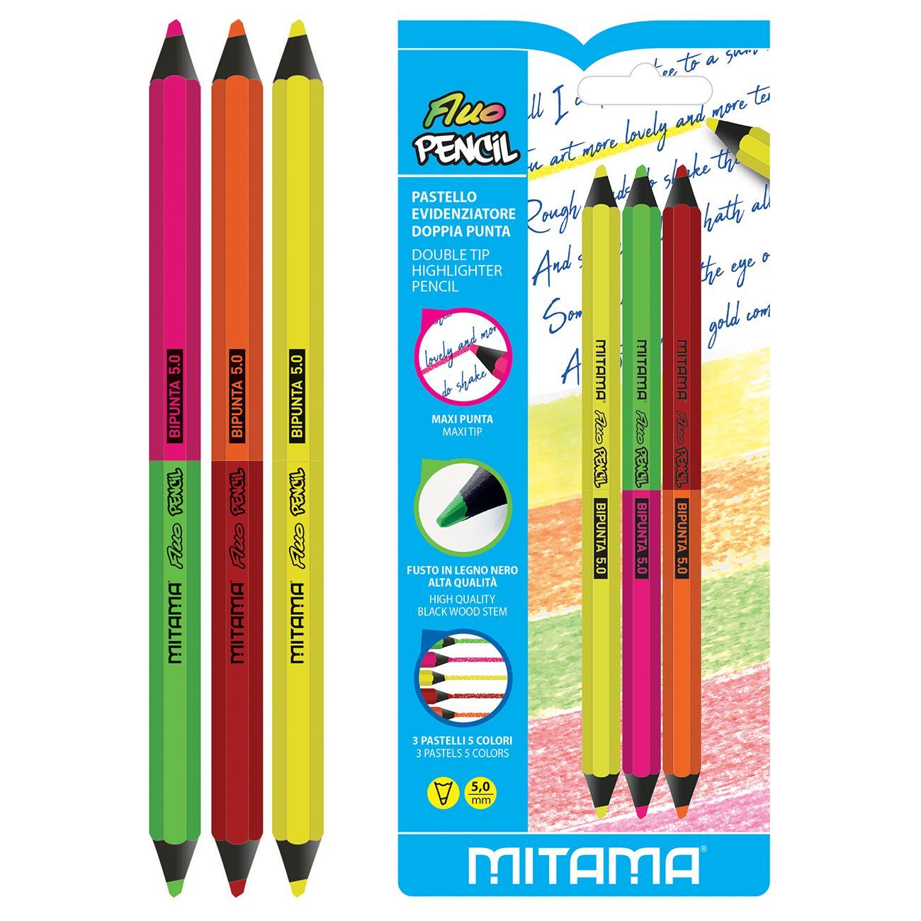MITAMA - Dual-Tip Fluorescent Jumbo Marker 5.0