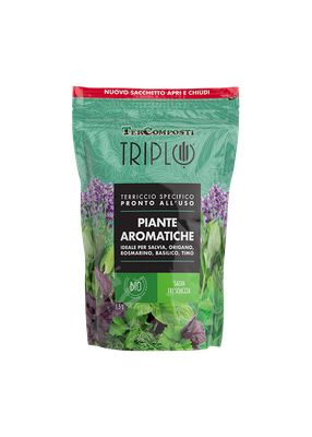 Tercomposti Triplo SUBSTRATO ESPECÍFICO PRONTO PARA USAR para Plantas Aromáticas 1,5 L